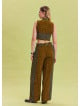 Green Harem Trousers with Elastic Waist Belt Detail 4573